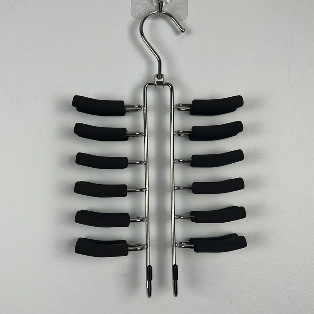 24 peg hanging swivel neck tie organizer